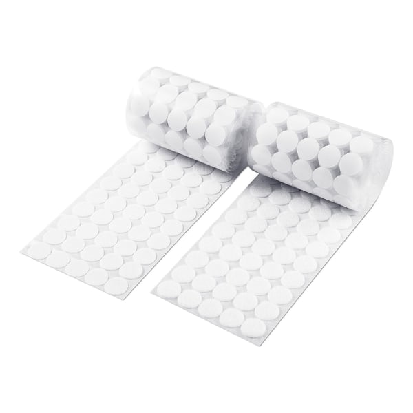 1000pcs Self-adhesive Velcro for Kids, Round, Early Education, Nylon, Self-adhesive, Die-cut, White, Silent, 10mm - Image 5
