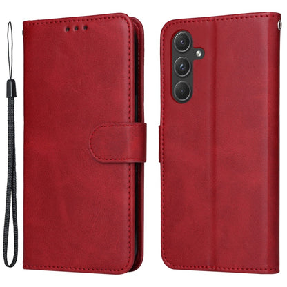 SKALO Samsung A55 5G PU Leather Wallet Case - Multiple Colors Red - Image 2