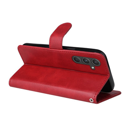 SKALO Samsung A55 5G PU Leather Wallet Case - Multiple Colors Red - Image 5