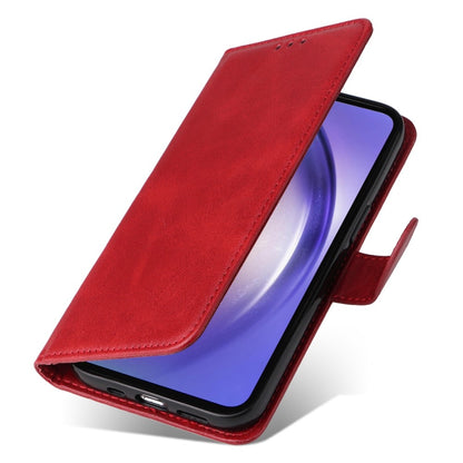 SKALO Samsung A55 5G PU Leather Wallet Case - Multiple Colors Red - Image 6