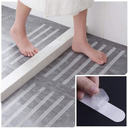 24 Anti-Slip Stickers Shower Stickers Bath Safety Strips Transparent Self-Adhesive Anti-Slip Strips Stickers for Bathtubs Showers (2 x 38cm) - Image 2
