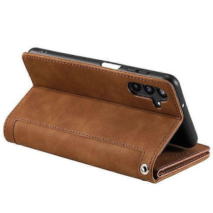 Compatible Case for Samsung Galaxy A26 5G PU Leather Phone Case with Zipper Wallet 9 Card Slots-Perfect Brown - Image 4