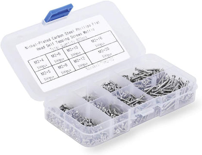 800pcs Small M2 Self Tapping Screws Assortment Box, Countersunk Phillips Flat Head Wood Screws (M2-4mm 5mm 6mm 8mm 10mm 12mm 16mm 20mm) - Image 4