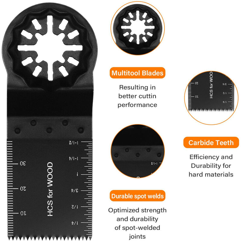 10pcs Oscillating Saw Blades, Oscillating Multitool Accessory Set, Universal Saw Blade for Dremel, Bosch, Makita, Fein - Image 2
