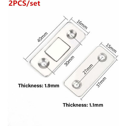 4/8-pack Self-Adhesive Magnetic Cabinet Door Catches Stainless Steel Magnet Lock for Kitchen Cabinet Magnetic Closing Drawer Cupboard Door Lock. - Image 5