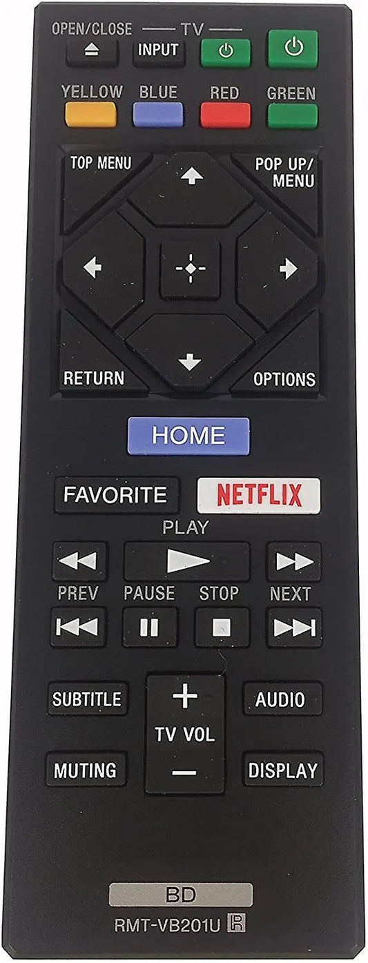 RMT-VB201U Remote Control for Sony Blu-ray DVD Player Remote Control BDP-BX370 BDP-S1700 BDP-S3700