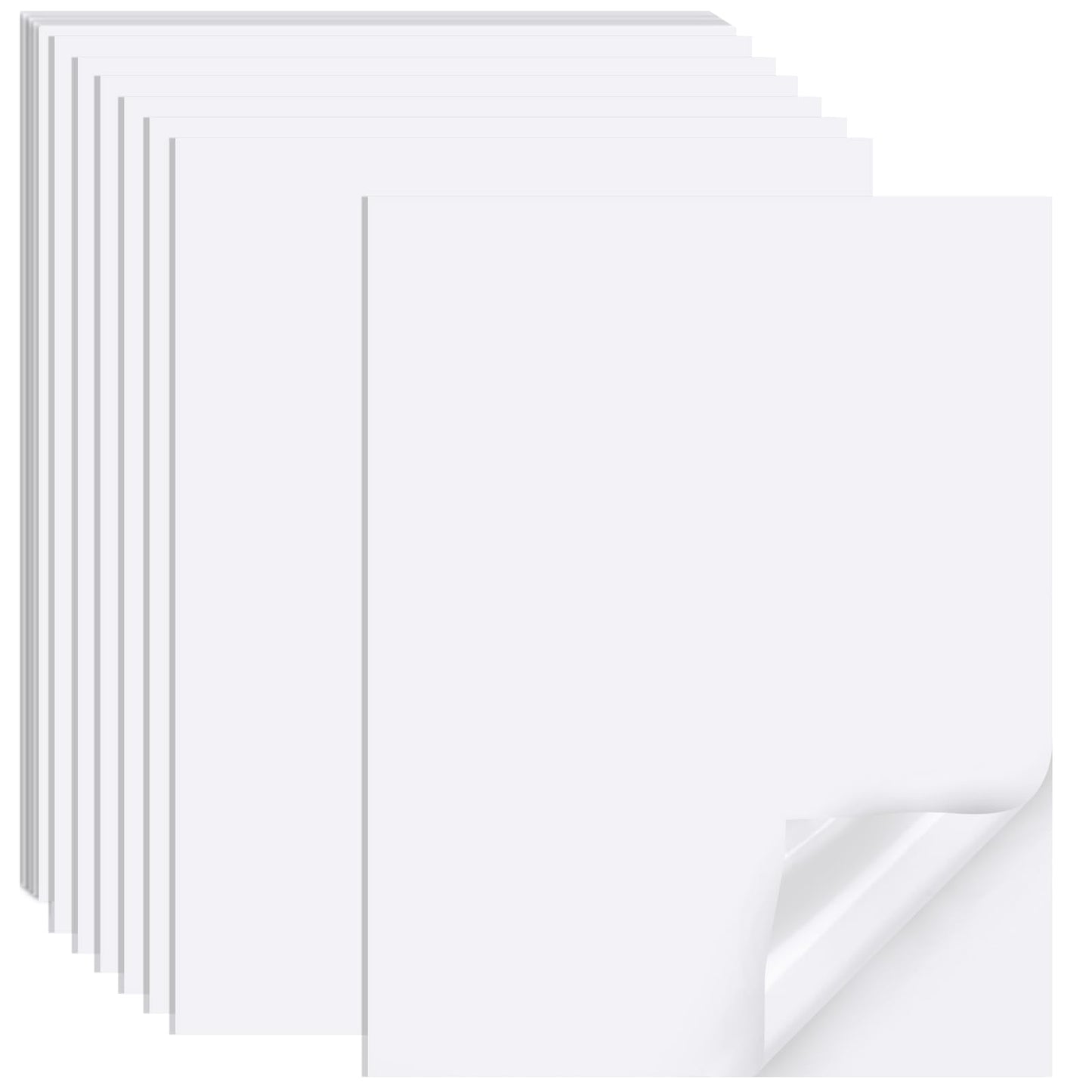 Printable Sticker Paper for Inkjet Printers, 50 Sheets A4 Matte Sticker Paper for Printers, Full Sheet Labels, Sticker Paper