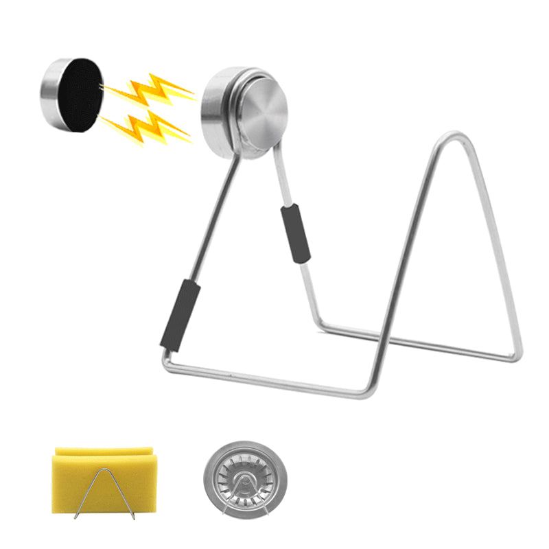 2-pack magnetic dishcloth holder for sink stainless steel - Image 3