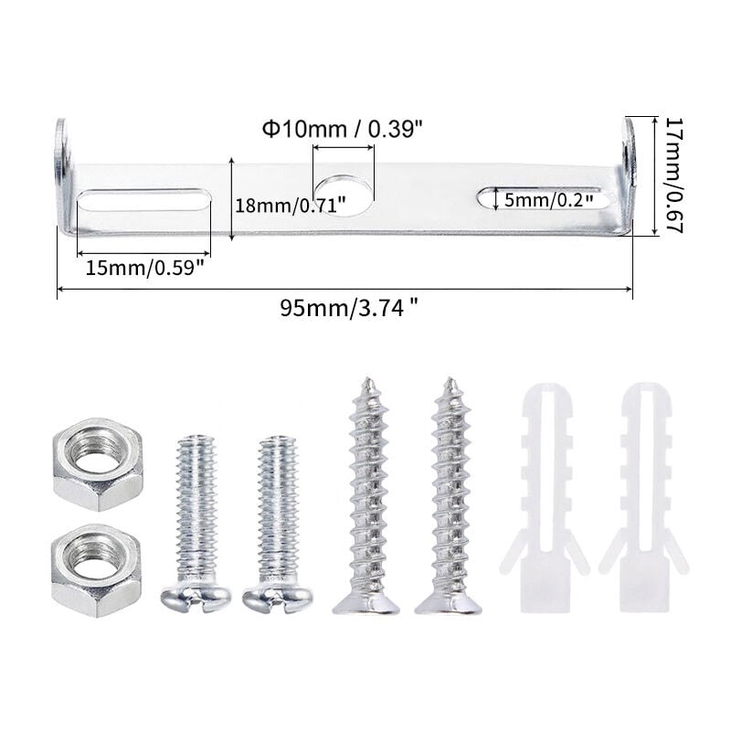 4-pack 95mm Ceiling Light Bracket - Compatible with Chandeliers & Pendant Lights - Holders & Accessories - Image 2