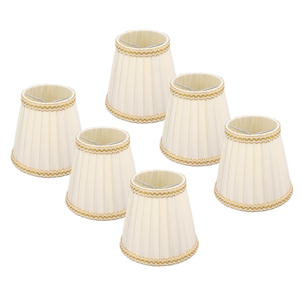 6pcs Small Lampshades Clip On Drum Light Shade Fabric For Chandeliers Light Bulbs Lighting Accessories - Image 3