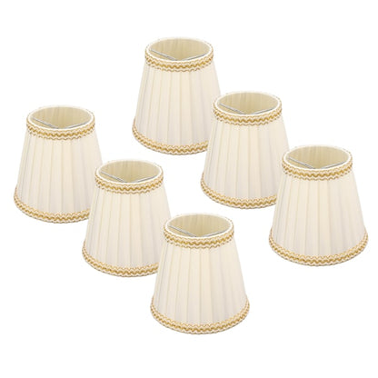 6pcs Small Lampshades Clip On Drum Light Shade Fabric For Chandeliers Light Bulbs Lighting Accessories - Image 3