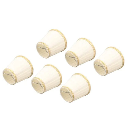 6pcs Small Lampshades Clip On Drum Light Shade Fabric For Chandeliers Light Bulbs Lighting Accessories - Image 4