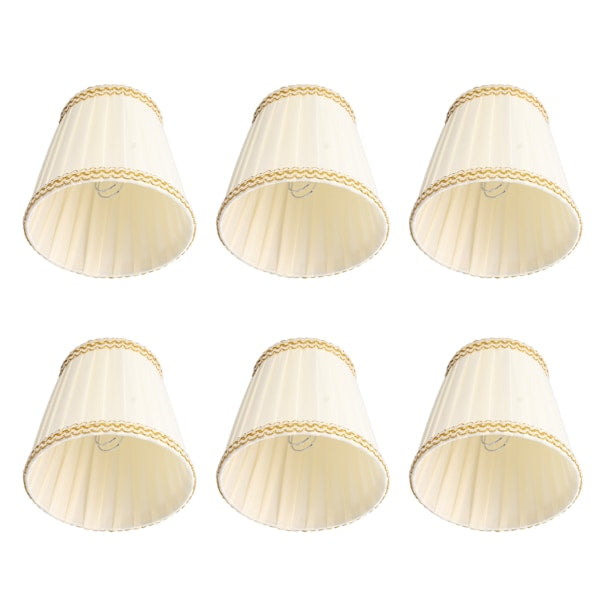 6pcs Small Lampshades Clip On Drum Light Shade Fabric For Chandeliers Light Bulbs Lighting Accessories - Image 5