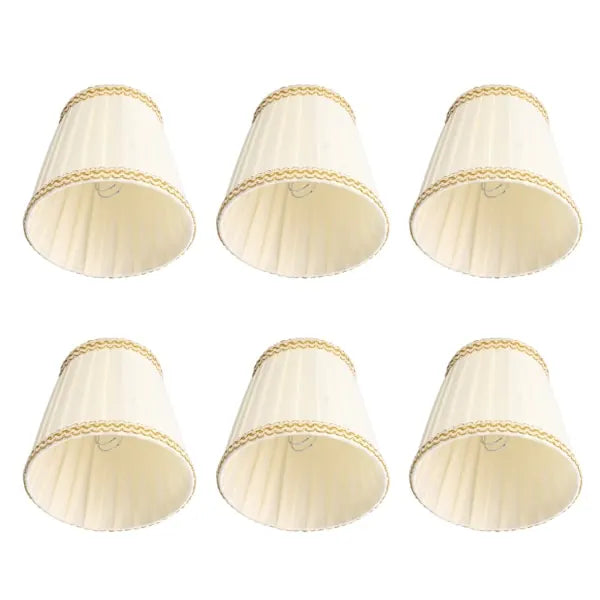 6pcs Small Lampshades Clip On Drum Light Shade Fabric For Chandeliers Light Bulbs Lighting Accessories - Image 5