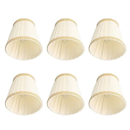 6pcs Small Lampshades Clip On Drum Light Shade Fabric For Chandeliers Light Bulbs Lighting Accessories - Image 5