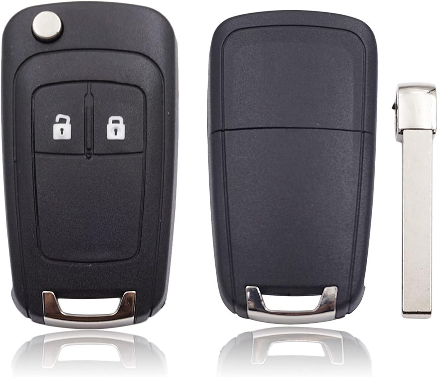 Remote Control Car Key Case Replacement Compatible with Vauxhall Opel Astra Insignia Vectra Zafira Meriva Mokka Key Shell (With Blade) 2 Buttons 2pcs - Image 4
