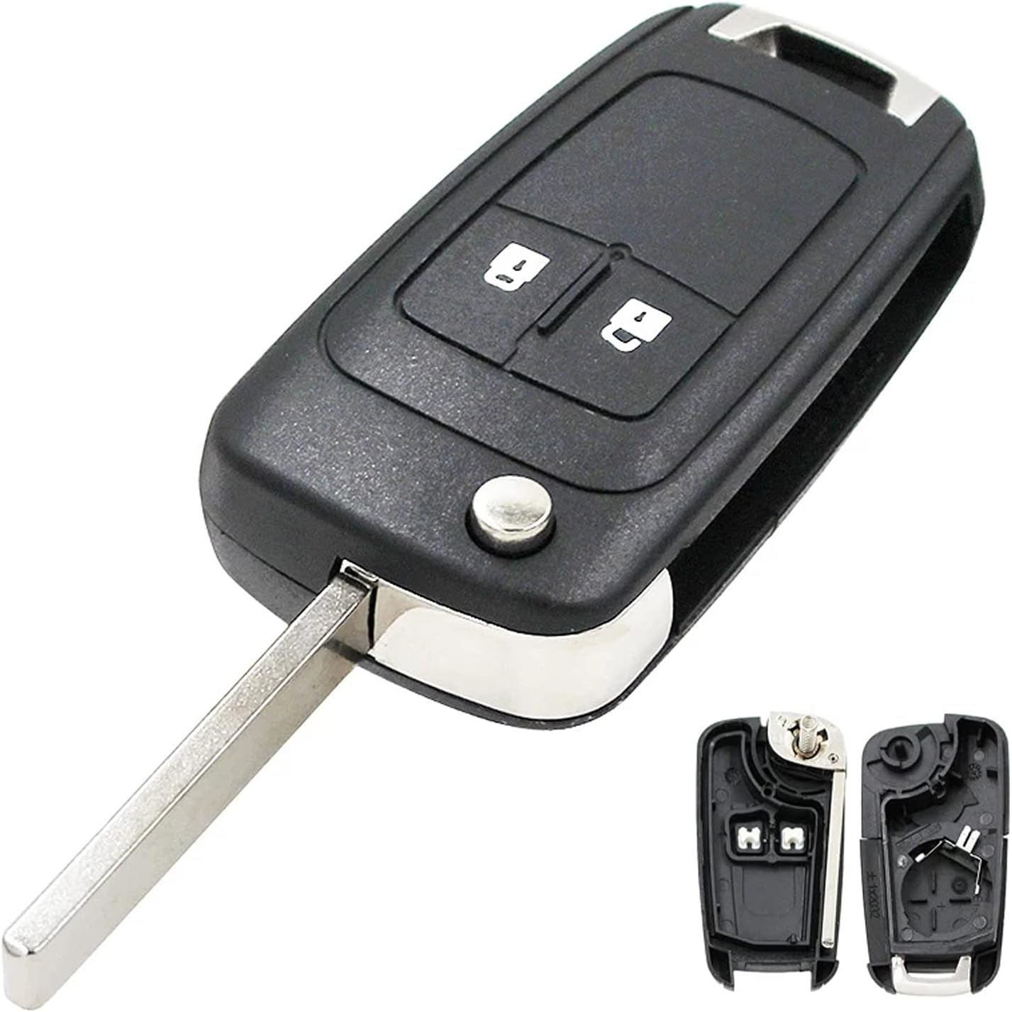 Remote Control Car Key Case Replacement Compatible with Vauxhall Opel Astra Insignia Vectra Zafira Meriva Mokka Key Shell (With Blade) 2 Buttons 2pcs - Image 5