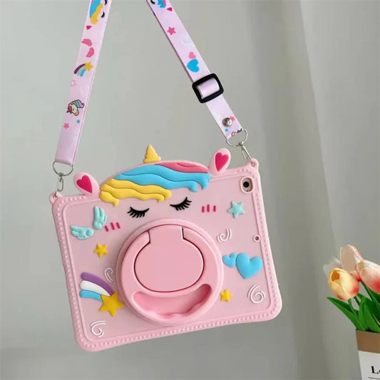 Kids Stand Case for Samsung Galaxy Tab S6 A7 Lite A8 A9 Plus 8.7 11 inch Cartoon Unicorn Silicone Tablet Protective Case JMDJS-S_tfrf JMDJS-SP Tab A9 Plus 11 inch