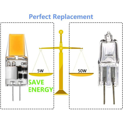 G4 LED bulb AC/DC 12V 5W LED bulbs G4 Warm white 3000K Light sources equivalent to 50W halogen bulb 360° beam angle No flicker, 6-pack, Warm white_jarx - Image 3