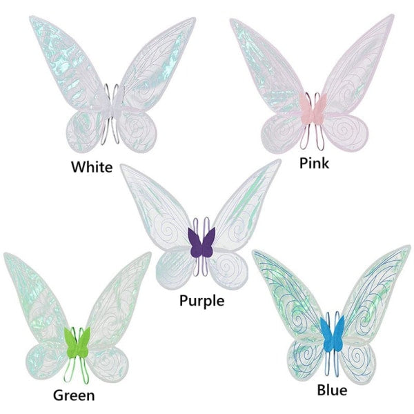 Halloween Costumes Fairy Wing Dress - Wings white - Image 2