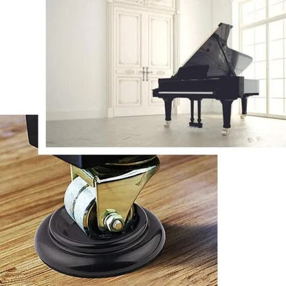 /NN/4 pcs Hardwood Piano Mats with Foam Pads, Piano Wheels, Solid Wheels for Piano, ABS Furniture Foot Protectors Black{sl} - Image 2