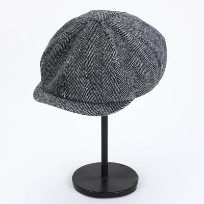 2023 Retro Newsboy Caps Men Octagonal Hats Peaky Blinders Newsbo Grey - Image 2