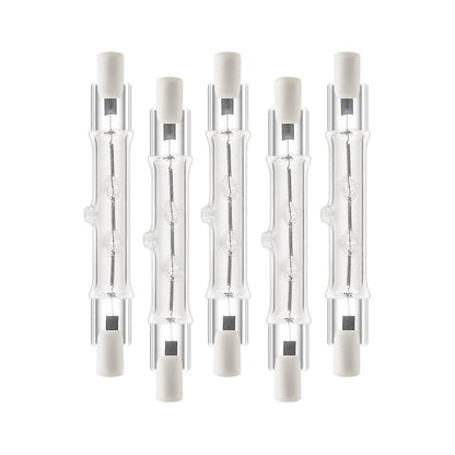 5-pack R7s 118mm 200W 230V, R7s Halogen Linear Light Source, Dimmable Halogen Lamp for Construction Works_MGF 200W