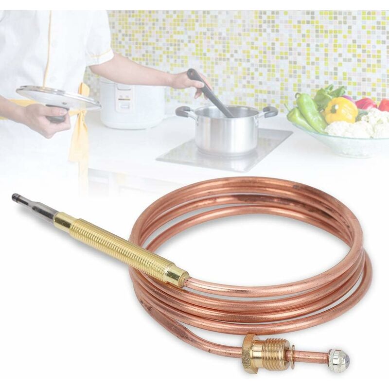 Universal Thermocouple, Temperature Sensor with Nuts, Replacement Thermocouple Kit Adapters for Gas Ovens, Induction Cooktops, Gas Stoves, Heaters - Image 3