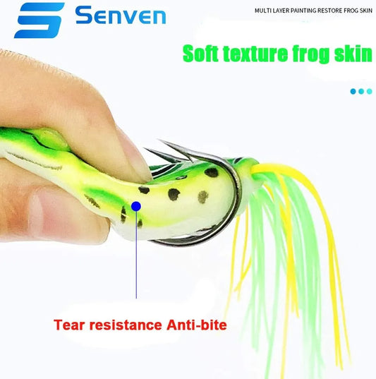 pcs Crank Frog Frog, Soft Fishing Lure 3D Eye Frog Lure and, ZQKLA_MGF - Image 2