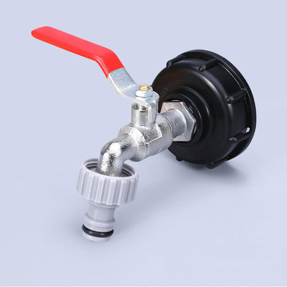 1000L Tank Faucet with Irrigation Hose Adapter, S60X6 IBC Faucet Connector, Rainwater Harvester Garden Faucet (1/2\" Plastic Adapter) - Image 4