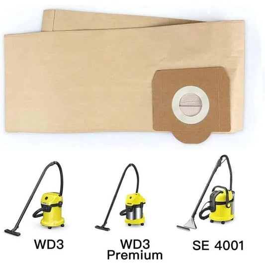 Karcher WD3 Vacuum Cleaner Bags, 5-pack straight vacuum cleaner bags for Karcher WD3, WD 3 Premium, WD3200, WD3500P, A2204, A2204, A2534, SE4001.._MGF - Image 5