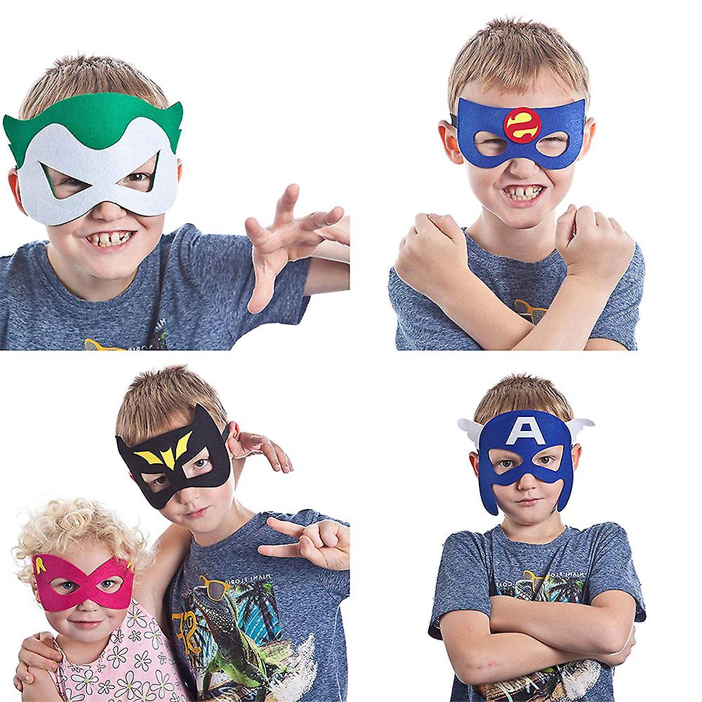 Superhero Masks Party Favors - 32 Pack Felt and Elastic Masks for Kids - Image 3