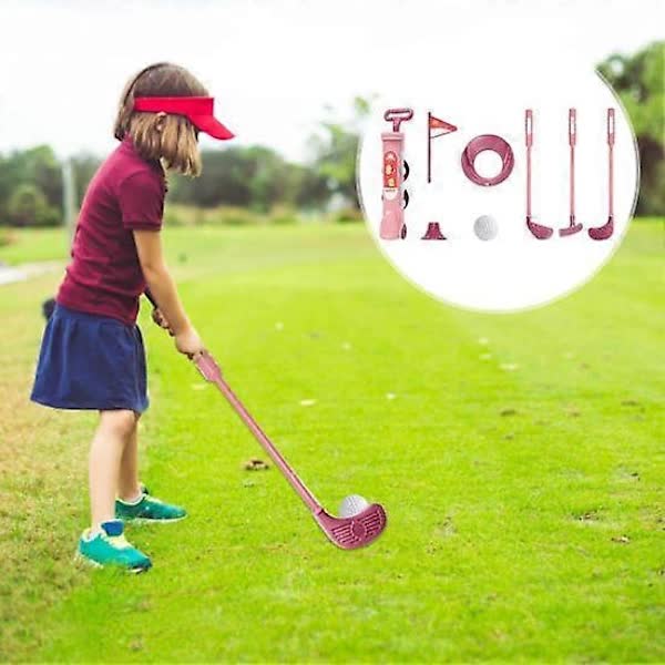 Set Kids Golf Toys Play Set with Golf Club 4 Balls Flag Practice Hole Putter Parent-Child Interaction Indoor Outdoor Golf Sports Toy Pi... - Image 2