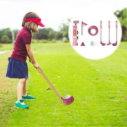 Set Kids Golf Toys Play Set with Golf Club 4 Balls Flag Practice Hole Putter Parent-Child Interaction Indoor Outdoor Golf Sports Toy Pi... - Image 2