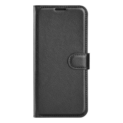 Samsung Galaxy A17 5G Litchi Texture Case with Horizontal Flip and Stand Black_max Black - Image 2