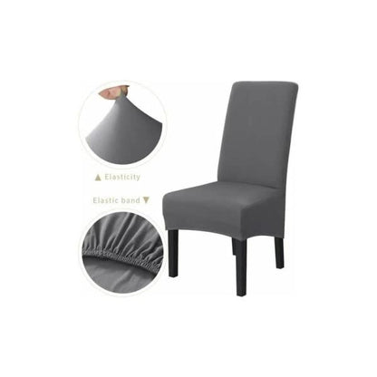 6-pack Washable Universal Stretch Microfiber Chair Covers - Image 3
