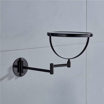 Wall Mounted Makeup Mirror x3, Black Makeup Mirrors Bathroom Mirror 20cm Double Wall Mirror, 360° Rotatable and Extendable - Image 3