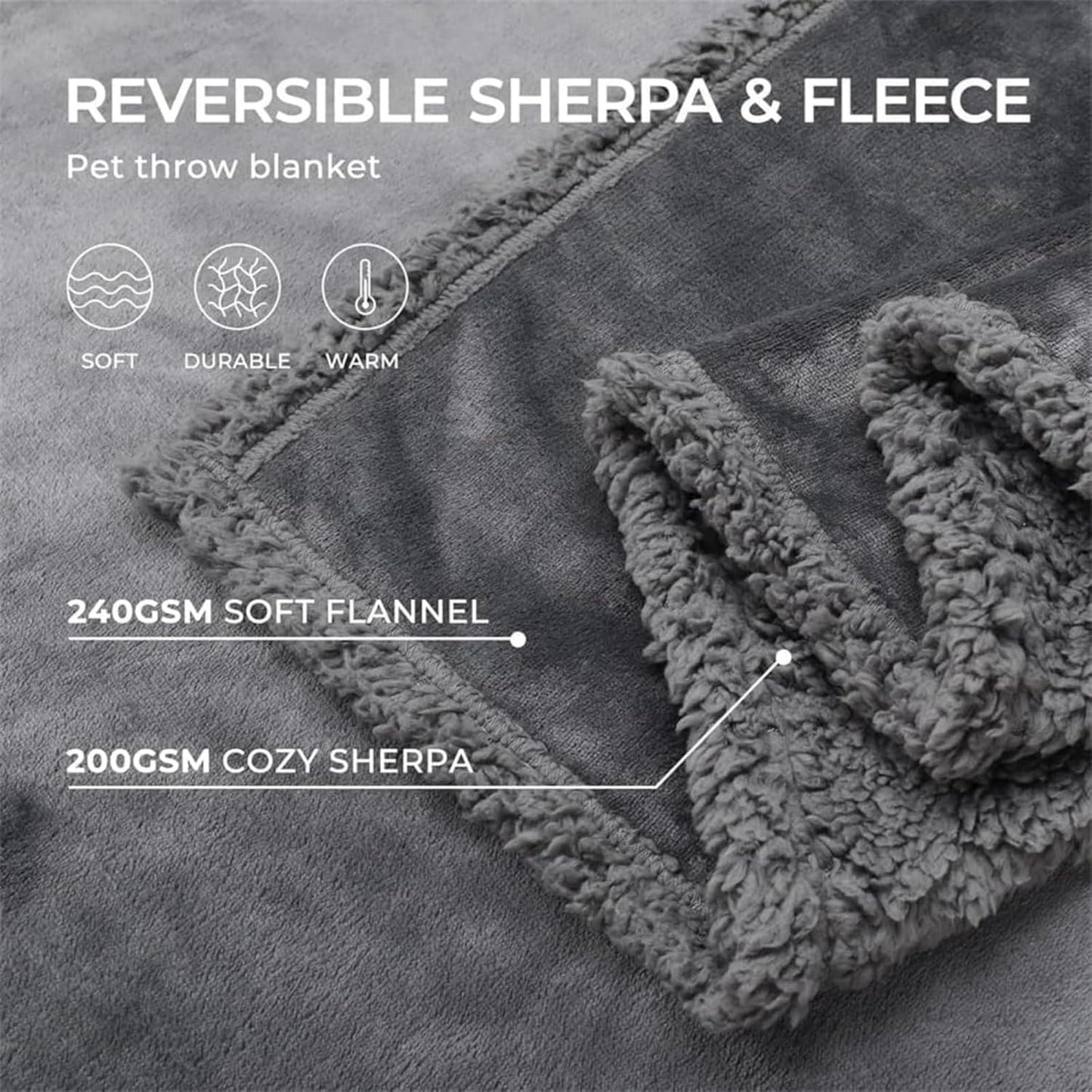The Waterproof Blanket, Snuggle Blanket for Sofa Bed Couch, Waterproof Pet Blanket for Dog and Cat, 100% Leak Proof Waterproof Fully Pee Proof Brown Brown L:145*165CM - Image 4