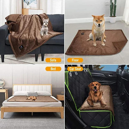 The Waterproof Blanket, Snuggle Blanket for Sofa Bed Couch, Waterproof Pet Blanket for Dog and Cat, 100% Leak Proof Waterproof Fully Pee Proof Brown Brown L:145*165CM - Image 8
