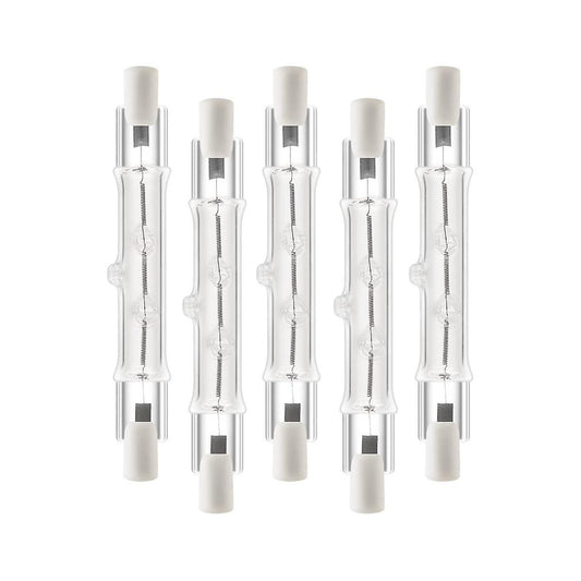 5-pack R7s 118mm 400W 230V, R7s Halogen Linear Light Source, Dimmable Halogen Lamp for Construction Works_MGF 400W