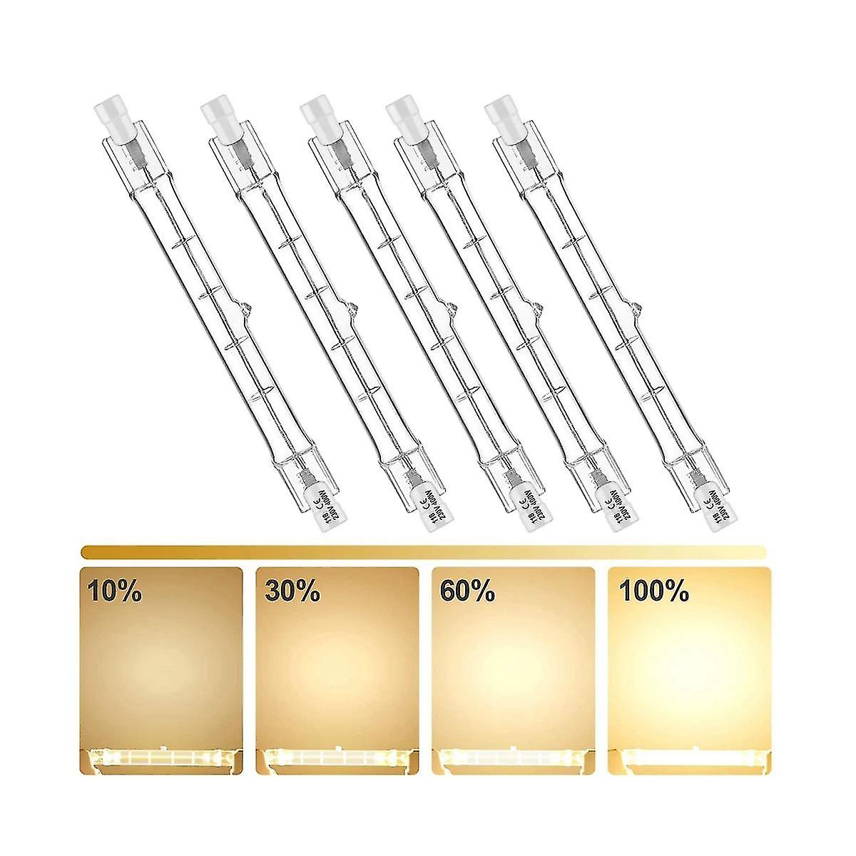 5-pack R7s 118mm 400W 230V, R7s Halogen Linear Light Source, Dimmable Halogen Lamp for Construction Works_MGF 400W - Image 4