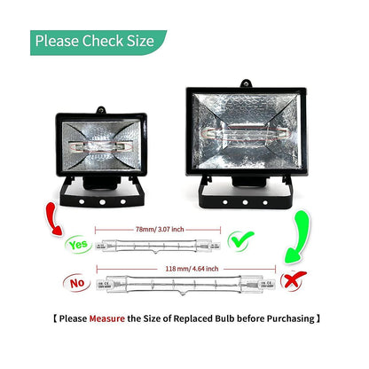 5-pack R7s 118mm 400W 230V, R7s Halogen Linear Light Source, Dimmable Halogen Lamp for Construction Works_MGF 400W - Image 5