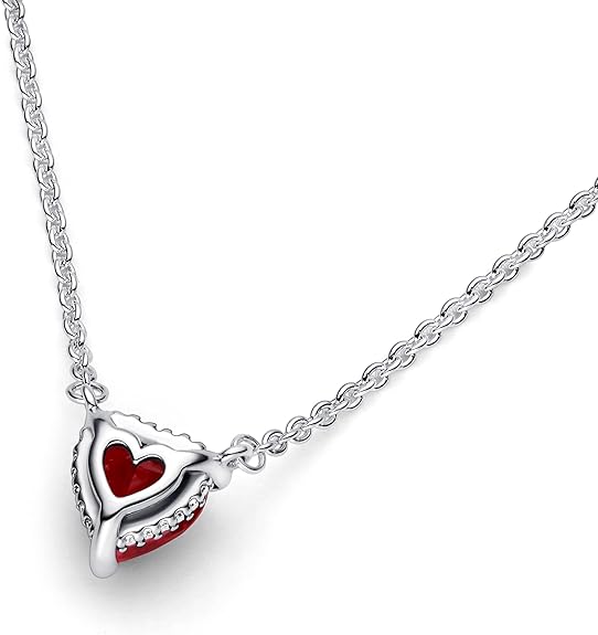 Timeless Red Heart Necklace - Image 3