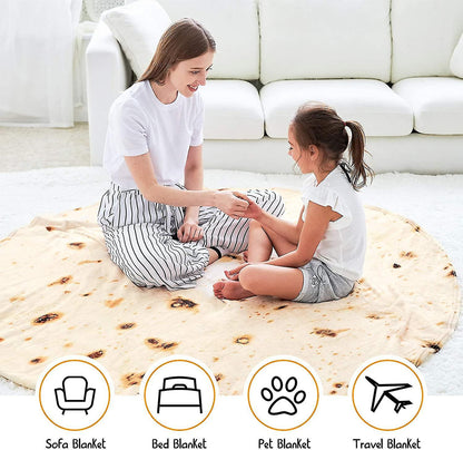Burrito Blanket, Double Sided, Giant Flour Tortilla Blanket - Image 3
