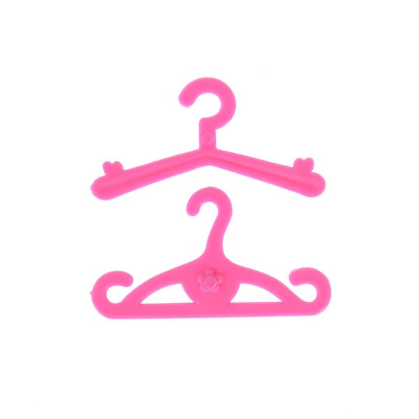 20 pcs/lot Pink Hangers Dress Clothes Accessories For Barbie Doll 0 - Image 4