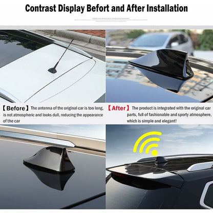 Universal Shark Fin Car Antenna - FM/AM Radio Antenna for Car SUV Truck Van (Black) - Image 2