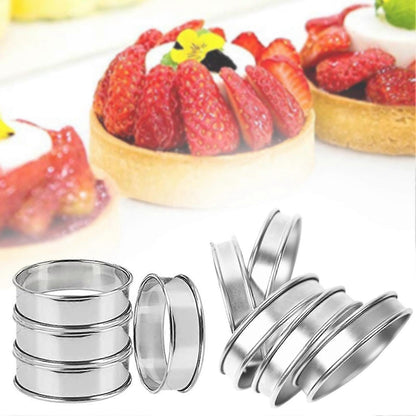 4pcs Stainless Steel Muffin Rings Nonstick Muffin Rings Pastry Rings for Home Baking - Image 2