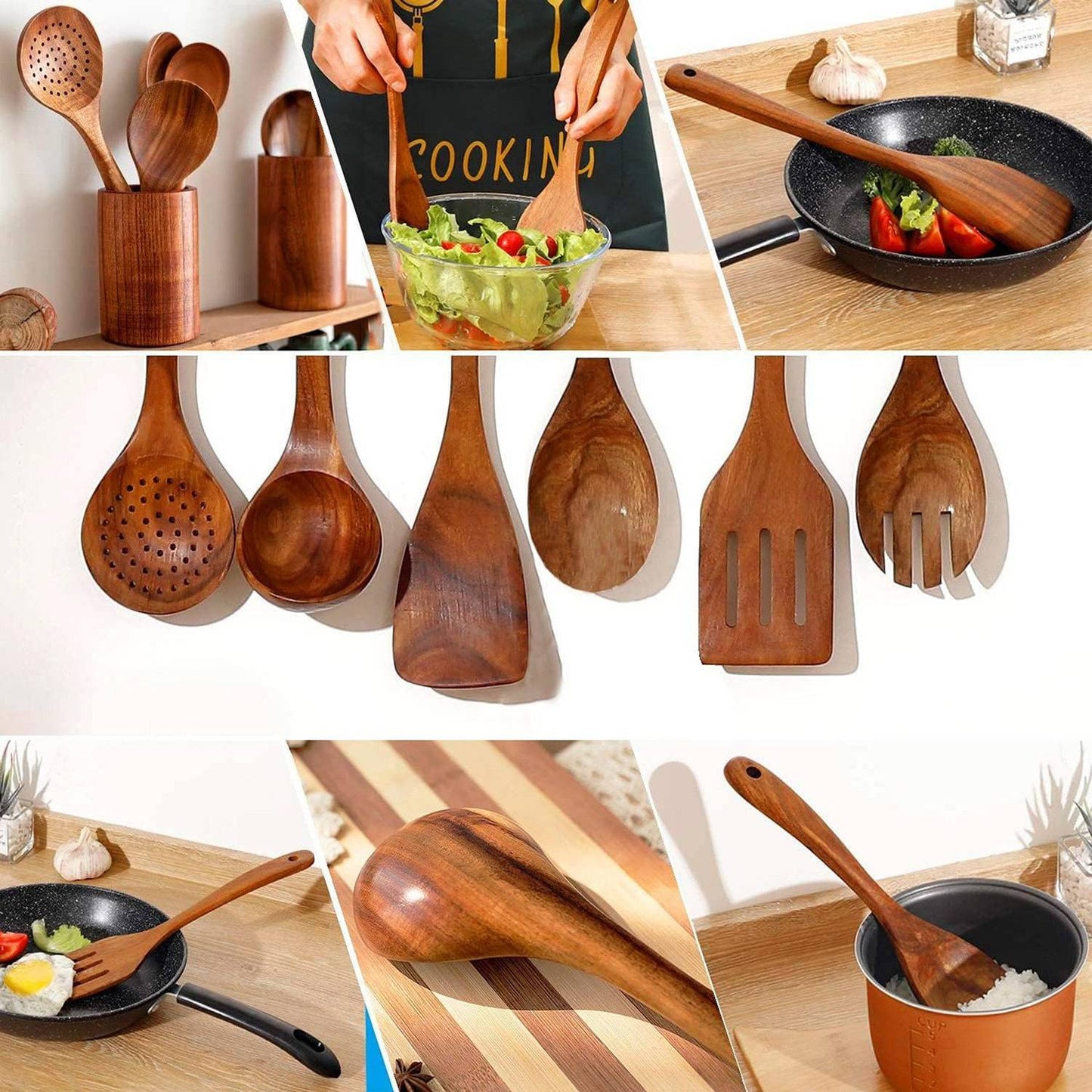 Kitchen Utensil Set - Wooden Utensils - Image 2