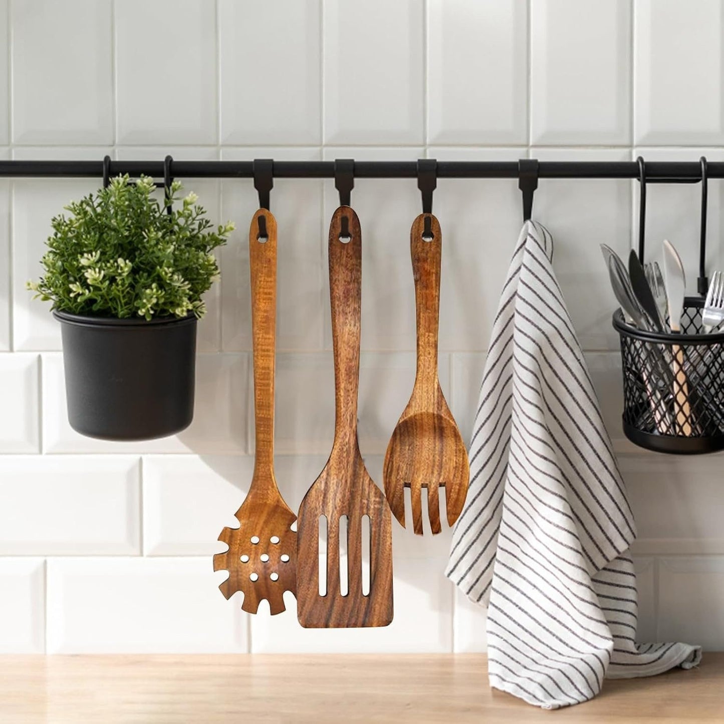 Kitchen Utensil Set - Wooden Utensils - Image 3