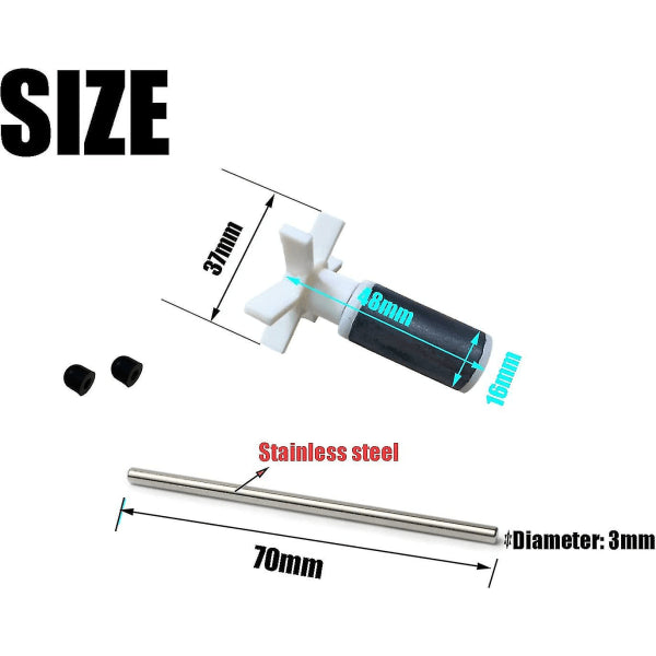 Lay-Z-Spa Pump Impeller and Shaft Bestway Fits all Hydro Jet - Image 2
